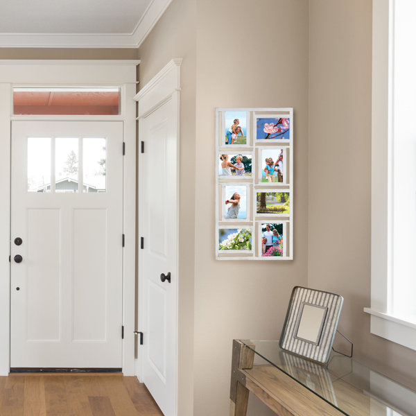 MELANNCO 8 Opening Collage Frame Displays Four 4x6 and Four 6x4 Inch